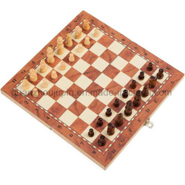 Jeu d&#39;échecs en bois magnétique pliant de haute qualité OEM